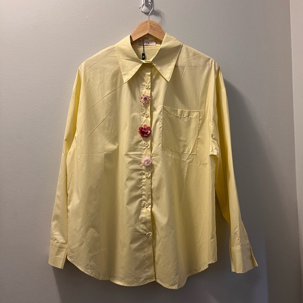 Yellow Button-Up Shirt - Picture 5 of 7
